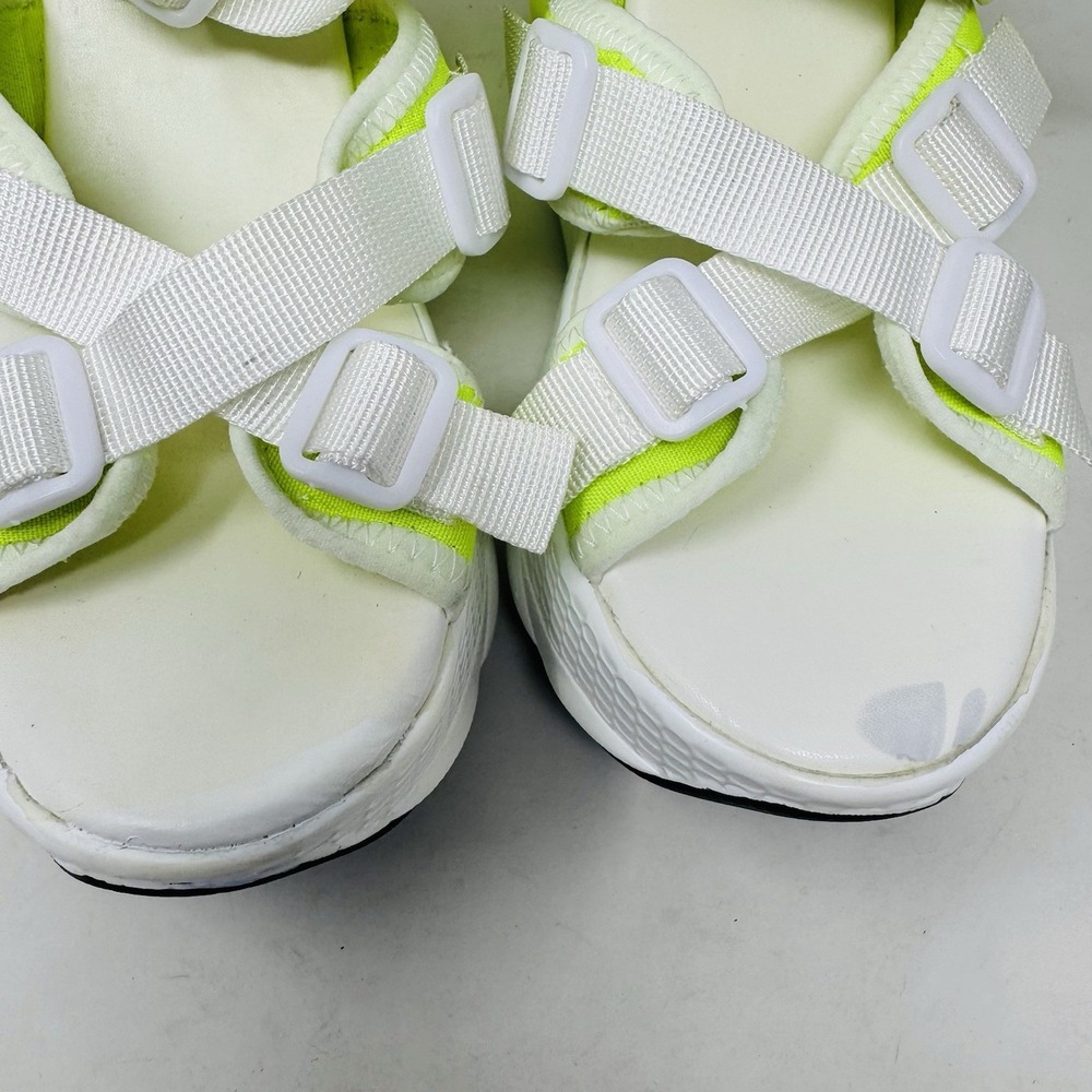 Cape Robbin Lemon Drop‎ Geometric White &Neon Yellow Platform Sandals Size 10 - Picture 4 of 11